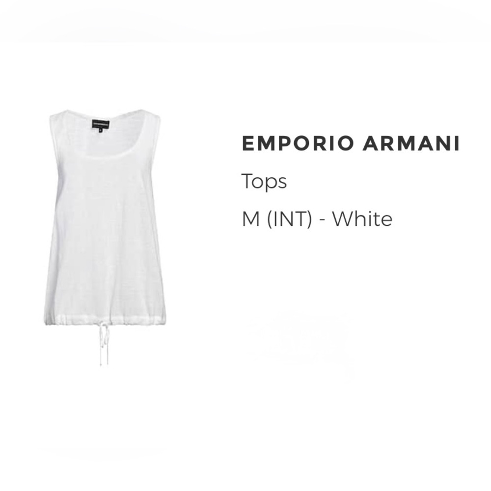 Emporio Armani White Tank Top Minimalist Design